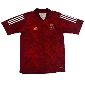 Adidas Unisex Size XL Real Madrid Aeroready Training Jersey Red Short Sleeve‎
